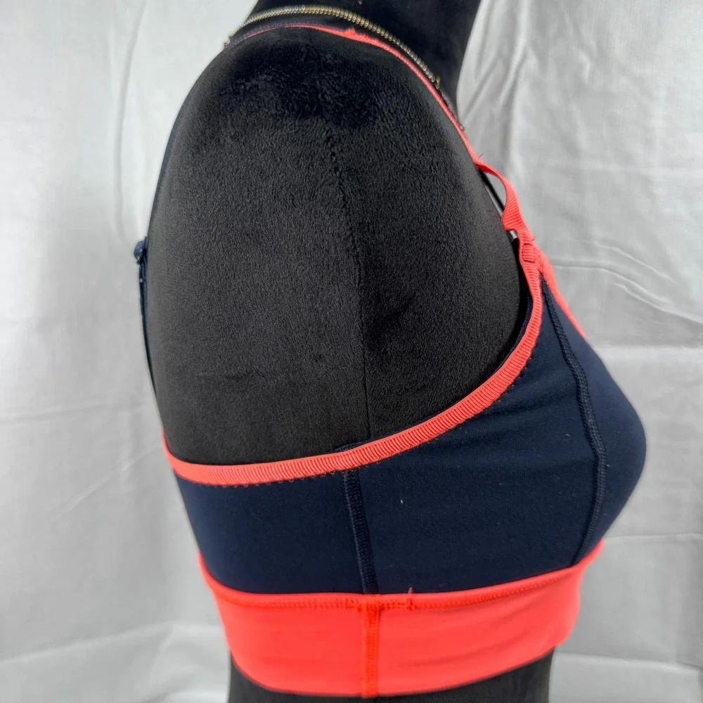 Lululemon Womens Medium Navy Orange Strappy Sports Bra
